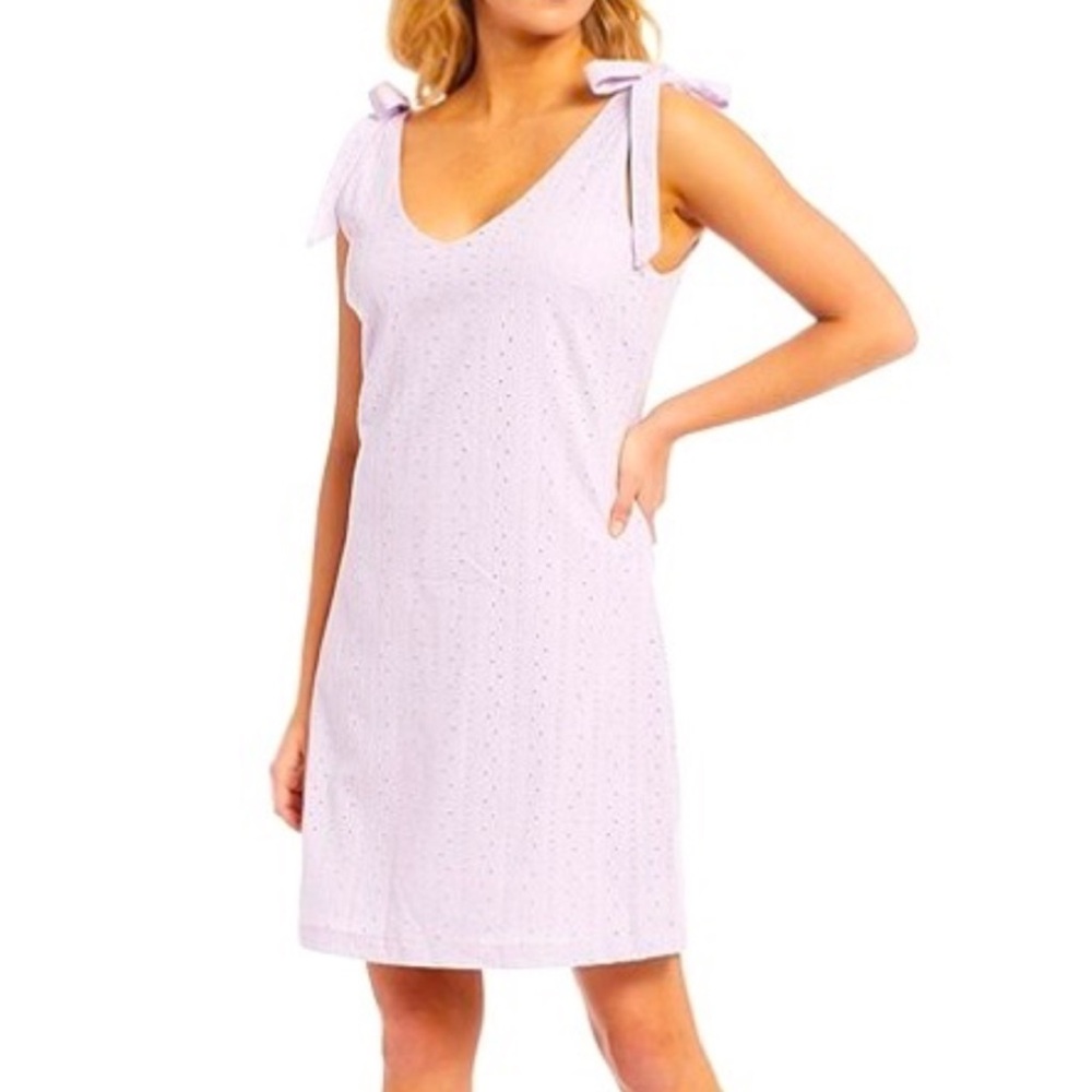 Takara Lavender eyelet sleeveless tie shoulder dress size XL